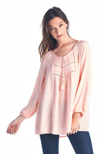 Christine V Tassel Tie Loose Top