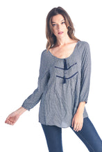 Christine V Tassel Tie Loose Top