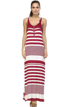 Christine V Variegated Stripe Rayon Spandex Maxi Tank Dress