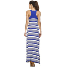 Christine V Variegated Stripe Rayon Spandex Maxi Tank Dress