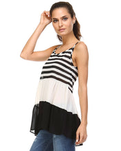 Urban Love Tiered Halter Stripe Tank