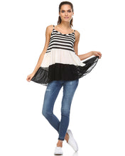 Urban Love Tiered Halter Stripe Tank