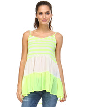 Urban Love Tiered Halter Stripe Tank