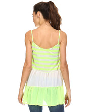 Urban Love Tiered Halter Stripe Tank