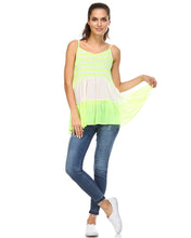 Urban Love Tiered Halter Stripe Tank