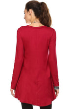 Women's Long Sleeve V-Neck Swing Tunic