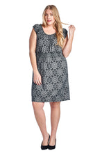 Marcelle Margaux Plus Scoop Neck Smocked Peasant Dress