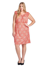 Marcelle Margaux Plus Scoop Neck Smocked Peasant Dress