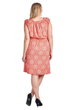 Marcelle Margaux Plus Scoop Neck Smocked Peasant Dress