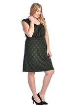 Marcelle Margaux Plus Scoop Neck Smocked Peasant Dress