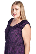 Marcelle Margaux Plus Scoop Neck Smocked Peasant Dress