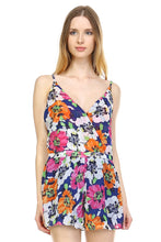 Urban Love Floral V-Neck Open Back Romper