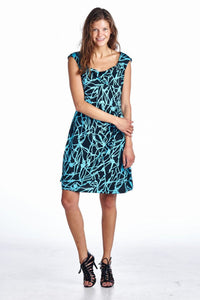 Marcelle Margaux Abstract Printed Drape Dress - WholesaleClothingDeals - 5