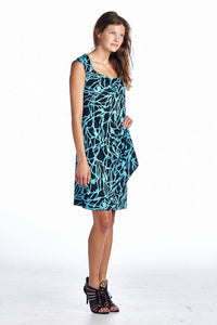 Marcelle Margaux Abstract Printed Drape Dress - WholesaleClothingDeals - 12