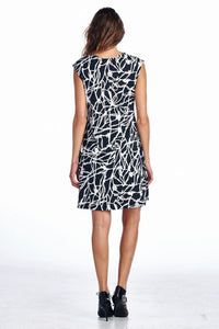 Marcelle Margaux Abstract Printed Drape Dress - WholesaleClothingDeals - 9