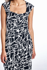 Marcelle Margaux Abstract Printed Drape Dress - WholesaleClothingDeals - 11