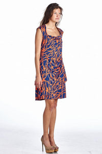 Marcelle Margaux Abstract Printed Drape Dress - WholesaleClothingDeals - 2