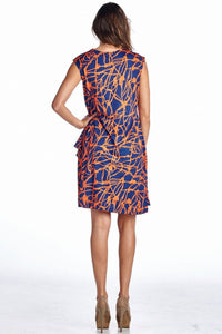 Marcelle Margaux Abstract Printed Drape Dress - WholesaleClothingDeals - 6