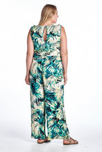 Marcelle Margaux Plus Tropical Print Sleeveless Jumpsuit