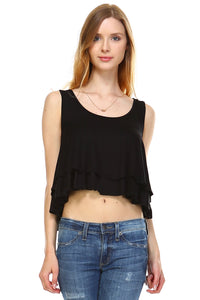 Urban Love Double Layer Loose Crop Tank