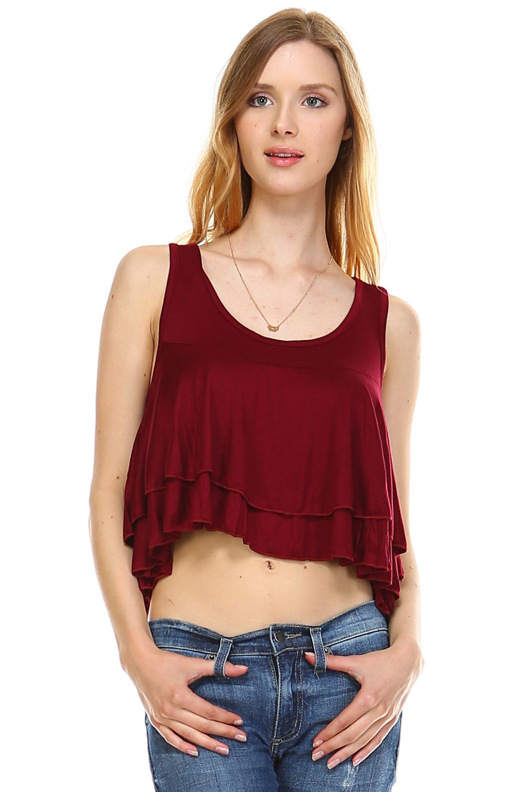 Urban Love Double Layer Loose Crop Tank