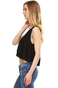 Urban Love Double Layer Loose Crop Tank