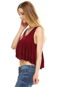 Urban Love Double Layer Loose Crop Tank