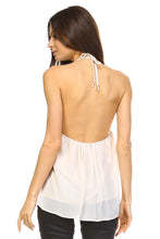 Marcelle Margaux Embroider Detail Halter Tank -  - 3