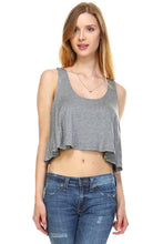 Urban Love Solid Color Loose Crop Tank