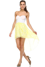 Women's Mixed Media Hi-Low Strapless Dress