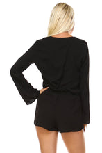 Marcelle Margaux Long Sleeve Waist Tie Romper -  - 4