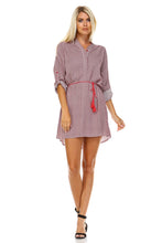 Marcelle Margaux Front Tassel Tie Button Up Dress -  - 5