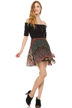 Urban Love Printed Off Shoulder A-Line Dress