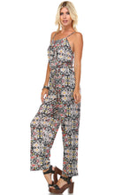 Marcelle Margaux Sleeveless Elastic Waistline Printed Jumpsuit