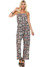 Marcelle Margaux Sleeveless Elastic Waistline Printed Jumpsuit