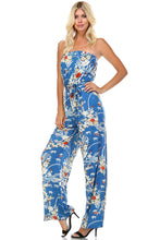 Marcelle Margaux Printed Elastic Waistline Tie Jumpsuit