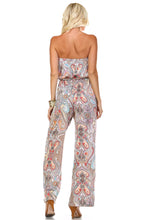 Marcelle Margaux Printed Elastic Waistline Tie Jumpsuit