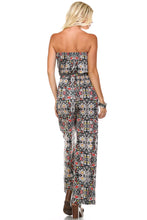 Marcelle Margaux Printed Elastic Waistline Tie Jumpsuit