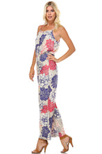 Marcelle Margaux Printed V-Back Elastic Waistline Jumpsuit