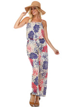 Marcelle Margaux Printed V-Back Elastic Waistline Jumpsuit