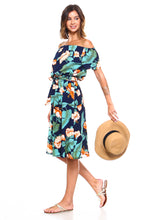 Women's Off Shoulder Floral Front Tie Dress
