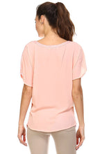 Women's Short Sleeve Lace Pocket Top