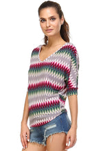 Women's Stripe V-Neck Top