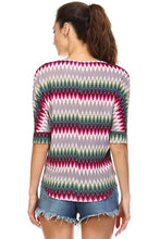 Women's Stripe V-Neck Top