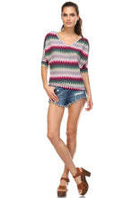 Women's Stripe V-Neck Top