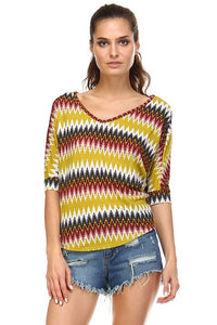 Women's Stripe V-Neck Top