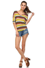 Women's Stripe V-Neck Top