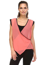 Women's Sleeveless Woven Surplice Top