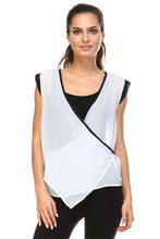 Women's Sleeveless Woven Surplice Top