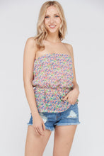 Women's Floral Printed Strapless Top